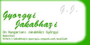 gyorgyi jakabhazi business card
