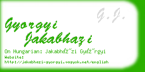 gyorgyi jakabhazi business card